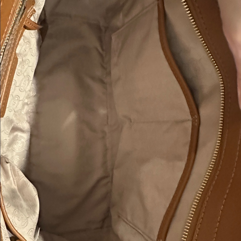 Michael Kors Brown Leather Studded Satchel - Picture 5 of 8